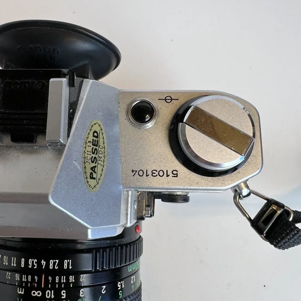 Canon AE-1 Program 35mm SLR Film Camera 50mm 1.8 Lens Needs Weather Seal